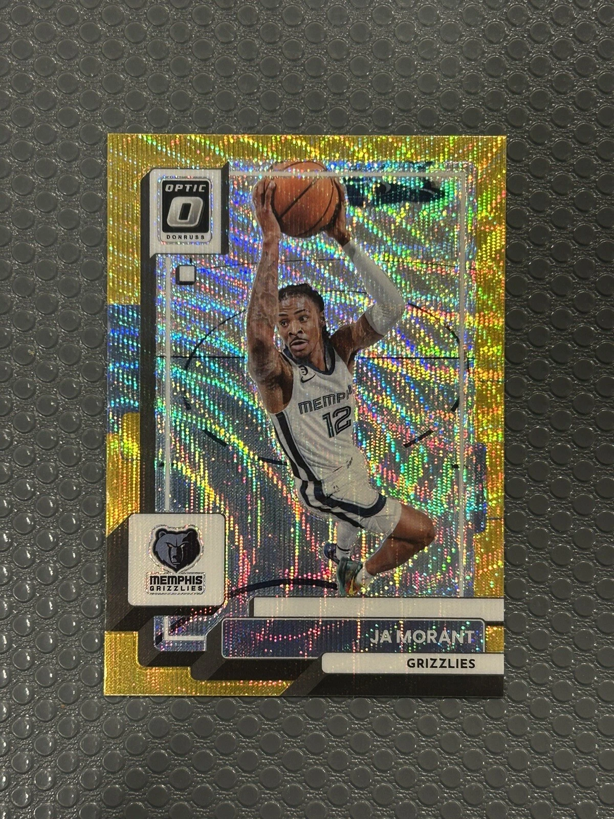 2022 Optic GOLD Wave Ja Morant /10 Grizzlies #176 SSP Prizm Refractor