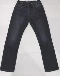 Gap Kids Slim Fit Jeans 12 Regular Stretch Adjustable Waist Black Wash Soft - Picture 1 of 9