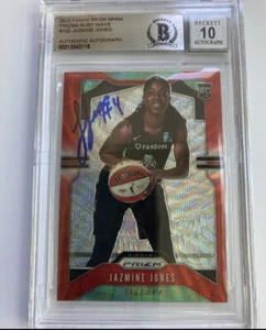 Jasmine Jones Signed 2020 Panini Prizm Ruby Wave Rookie Card BAS 10 Autograph - Picture 1 of 2