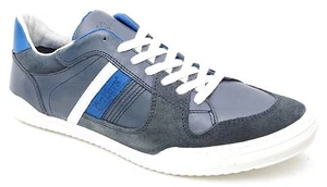 Kickers Jexprime Blue Men's Leather Sneakers Marine 548410 - Picture 1 of 5
