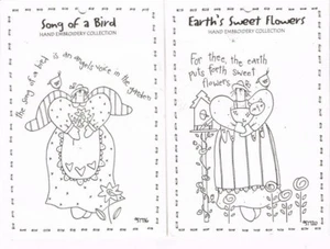 Song of a Bird & Earth's Sweet Flowers Stitchery Patterns - Picture 1 of 1