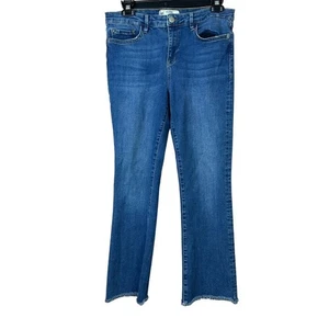 Free People High Rise Fringe Crop Skinny Blue Jeans Women Sz 30 61502 - Picture 1 of 7