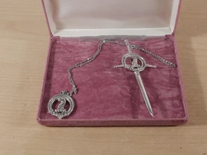 Clan Nicholson Scottish Kilt Pin & Pendant Set – Sgorr a Bhreac Crest Boxed - Picture 1 of 11