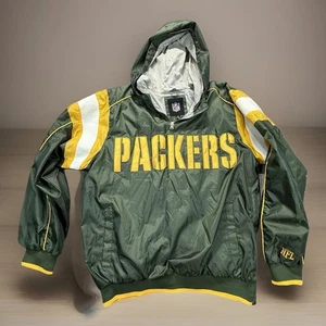 NFL Green Bay Packers 1/4 Zip Jacket Hooded Men’s Size Large - Picture 1 of 12