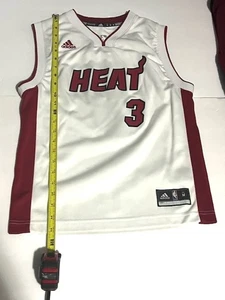 Size Youth Medium Adidas Miami Heat Dwayne Wade #3 Jersey - Picture 1 of 4