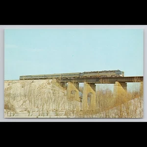 Postal de tren de Nueva York Ballston Spa de colección locomotora sin publicar ferrocarril escénico - Imagen 1 de 4