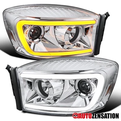 Fits 2006-2008 Dodge Ram 1500 2500 Switchback LED Signal Projector Headlights - Изображение 1 из 4