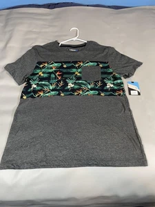Tony Hawk Camicia Uomo Grande Grigio Paradiso Pannello Grafico Floreale Tasca T-Shirt - Foto 1 di 10