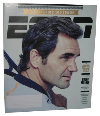 ESPN June 12 2017 World Fame 100 Issue Magazine Book - (Roger Federer Cover) - Image 1 of 2