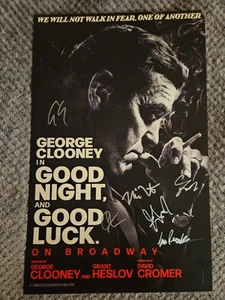 Good Night And Good Luck Cast signierte Fensterkarte - George Clooney + 5 andere - Bild 1 von 13