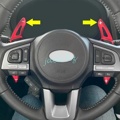 Accesorios de extensión de palanca de cambios de aluminio para volante Subaru rojo Foto 1 de 4