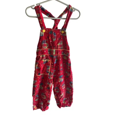 Mono de pana vintage años 60 70 niños Sears Perma-Prest números coloridos Foto 1 de 4