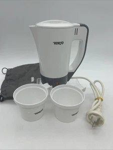 Korjo 450ml Electric Travel Jug 2 Water Cups Dual Voltage Portable Kettle 1000W - Bild 1 von 18
