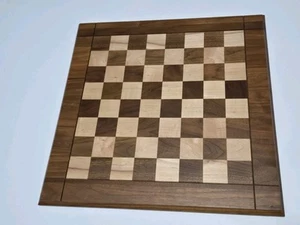 Vintage Drueke 18x18 Model Chess Board Double-Sided Walnut/Birch 1.75” Squares - Picture 1 of 15