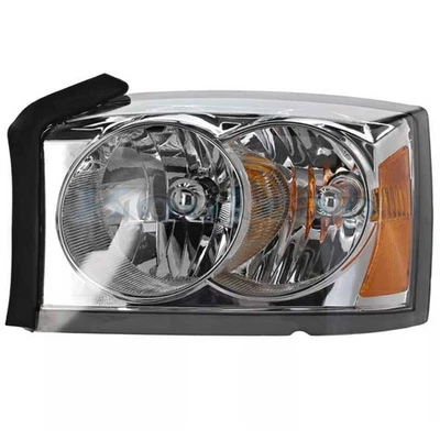 Faro faro bisel cromado con bombilla lado izquierdo para camioneta Dakota 05-07 Foto 1 de 4