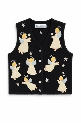 Chaleco Vintage BellePointe Lana + Angora Angel - Talla S - Hecho en Hong Kong Foto 1 de 4