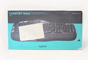 Logitech K350 920-001996 Comfort Wave Wireless Keyboard Y-RBN9 Factory Sealed - Picture 1 of 8