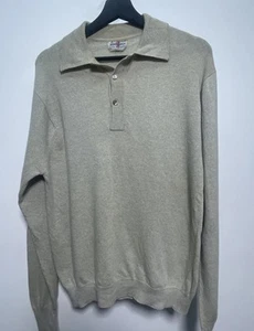 Vintage Munrospun Made in Scotland 100% Pure Cashmere Sweater M Beige Tan - Picture 1 of 11