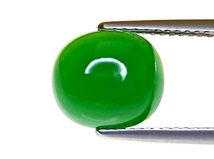3.86CTS Green natural chrysoprase oval cabochon gemstones "see video" - Bild 1 von 2