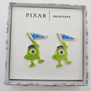 Pendientes Pixar BaubleBar Disney Monsters University Mike Wazowski Nuevos En Caja - Imagen 1 de 5