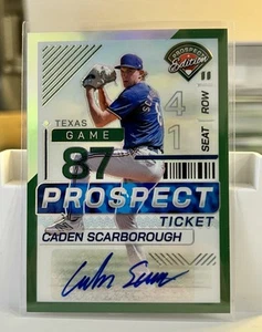 2024 Panini Caden Scarborough #172 - Holo Green Auto - Picture 1 of 2