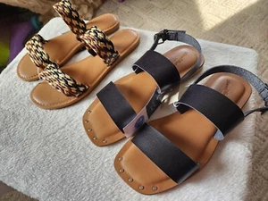 2 Pair Womens Sandals Size 7.5 - Picture 1 of 6