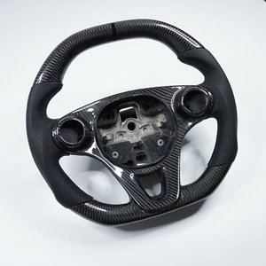 Carbon Fiber Steering Wheel for Benz SMART 453 forfour fortwo with paddle - Picture 1 of 5
