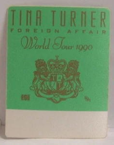 TINA TURNER - VINTAGE ORIGINAL 1990 KONZERT TOUR TUCH BACKSTAGE PASS - Bild 1 von 1