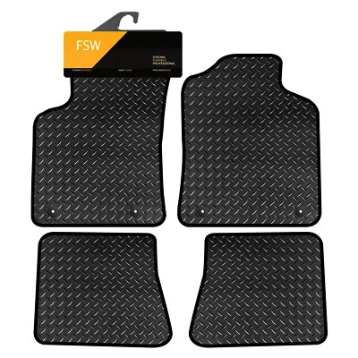 Fits Audi TT MK1 1999-2006 Tailored 3mm Heavy Duty Rubber Car Floor Mats Black - Image 1 of 4