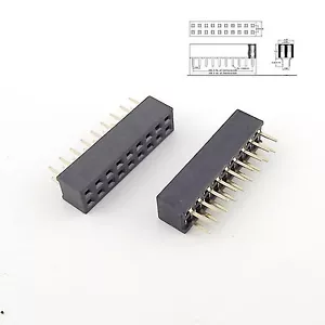 10 piezas Pitch 2mm 2x9 Pin 18 Pines Hembra Doble Fila Pin Recto Tira de Cabeza de 2,0 mm - Imagen 1 de 5