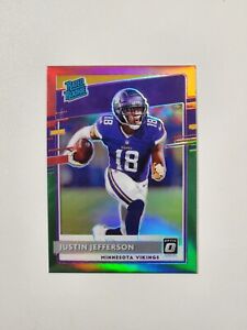 JUSTIN JEFFERSON Optic RED/GREEN 2020 Donruss Preview Rookie #313 VIKINGS 