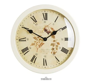 Moderne Kunst Design Runde Wanduhr Unikat Retro Wohndeko Interieur - RFlower6IV - Bild 1 von 3