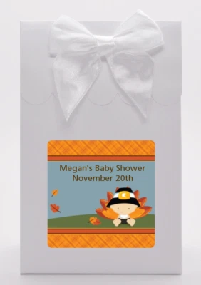 Little Turkey Boy - Personalized Baby Shower Goodie Bags - Set of 12 - Image 1 of 4