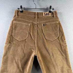 Vintage Lee Riders Pants Mens 28x30 Tan Corduroy 70s 80s Straight Leg Talon - Picture 1 of 19