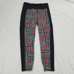 Sweaty Betty The Zero Gravity Red Black Patterned Leggings Gym Yoga Size UK M - Picture 1 of 12