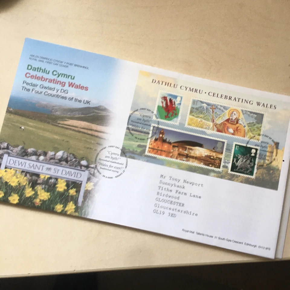 GB STAMPS FIRST DAY COVER MINISHEET 2009 CELEBRATING WALES St.Davids PMK FDC - Image 1 of 1