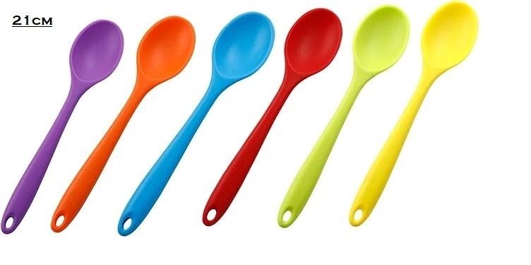 Silicone Spoon 21 for Baking & Cooking Stir-Fry Kitchen Mixing Serving Salad BBQ - Image 1 of 1