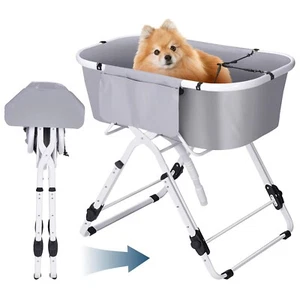 Foldable Pet Bath Tub – Adjustable Height, Portable for Dogs & Cats - Picture 1 of 6
