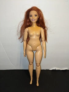 Barbie Made to Move 2018 Redhead Curvy Doll Poseable Jointed Articulated Nude - Picture 1 of 4