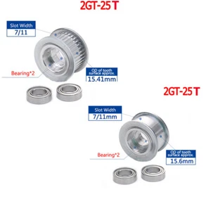 GT2 Idler Timing Pulley 25T Synchronous Wheel for 6mm 10mm Width Drive Belts New - Picture 1 of 5