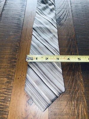 Corbata 100 % seda teoría rayas doradas para hombre dorada para traje soplador trabajo oficina trabajo Foto 1 de 4