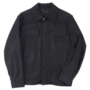 Lardini Oversized Soft Flannel Wool-Cashmere Jacket M (fits XL) NWT Black - Picture 1 of 9