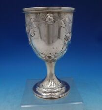 Coin Silver Water Goblet w/Floral Design 6 3/4" x 3 1/2" 7.5 ozt. c.1835 (#6763)