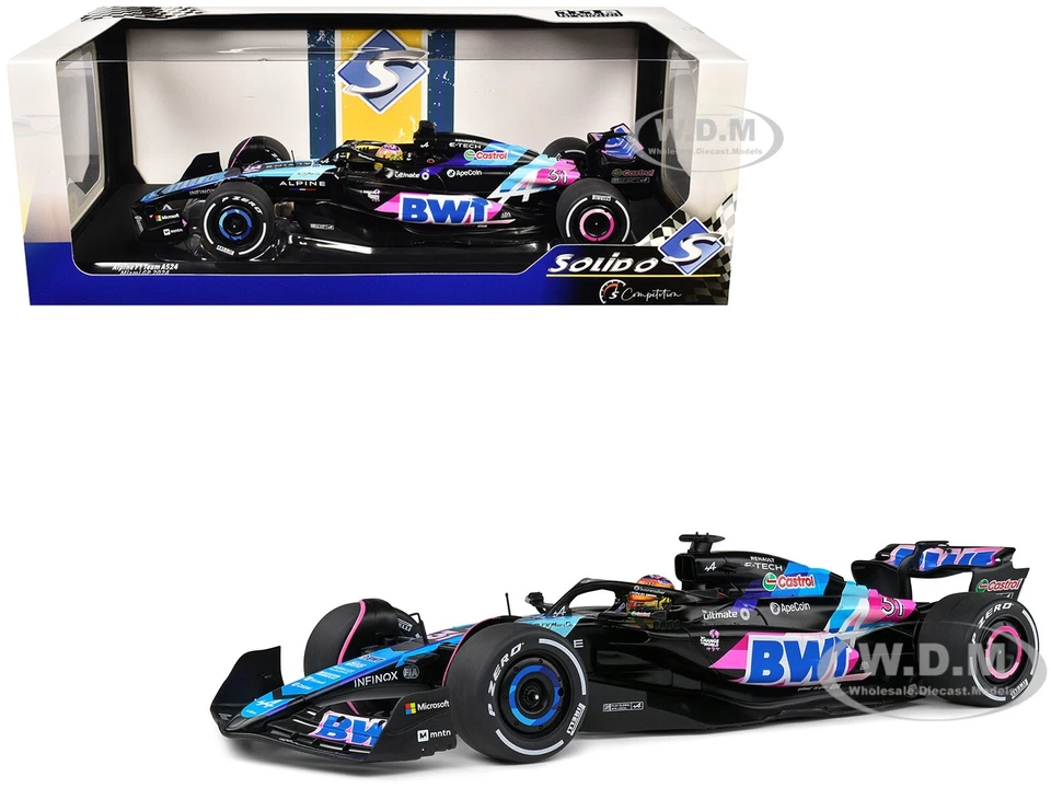 Alpine F1 Team A524 Esteban Ocon Miami GP 2024 S1814001 1/18 Solido F1