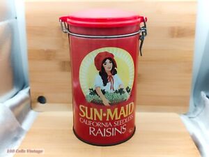 Sun Maid Raisins Red Kitchen Storage Vintage Tin (20cm)