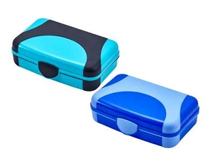 It's Academic Hard Pencil Case, Blue/Turquoise, 2-Pack - Picture 1 of 6