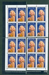 US 2967 Marilyn Monroe 32c set of 4 pb MNH issued 1995 #S1221 - Picture 1 of 1