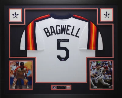 Camiseta deportiva Jeff Bagwell autografiada y enmarcada arco iris retro Tristar certificado de autenticidad Foto 1 de 4