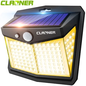 Solar Power Wall Light 128 LED PIR Motion Sensor Outdoor Garden Security Lamp - Picture 1 of 10