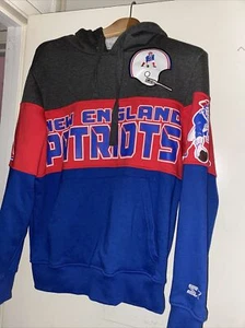 Starter Hoodie New England Patriots 80s Retro Logo Minutemen Sweatshirt NWT S - Picture 1 of 10
